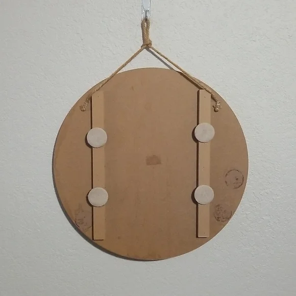 Simply Blessed Round Wall Plaque w/3D Metal Leaf Vines - Picture 2 of 4